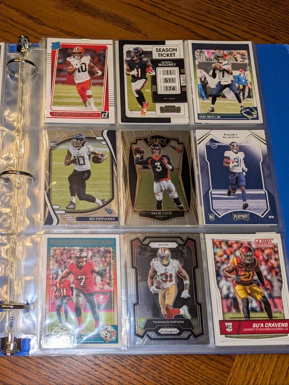 NFL Football Cards Binder 🔥 NFL Football Trading Cards Collection Lot 🏈